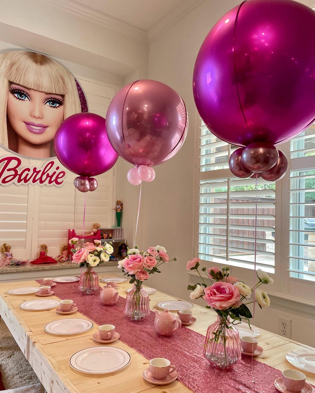Centros de mesa para fiesta de Barbie 
