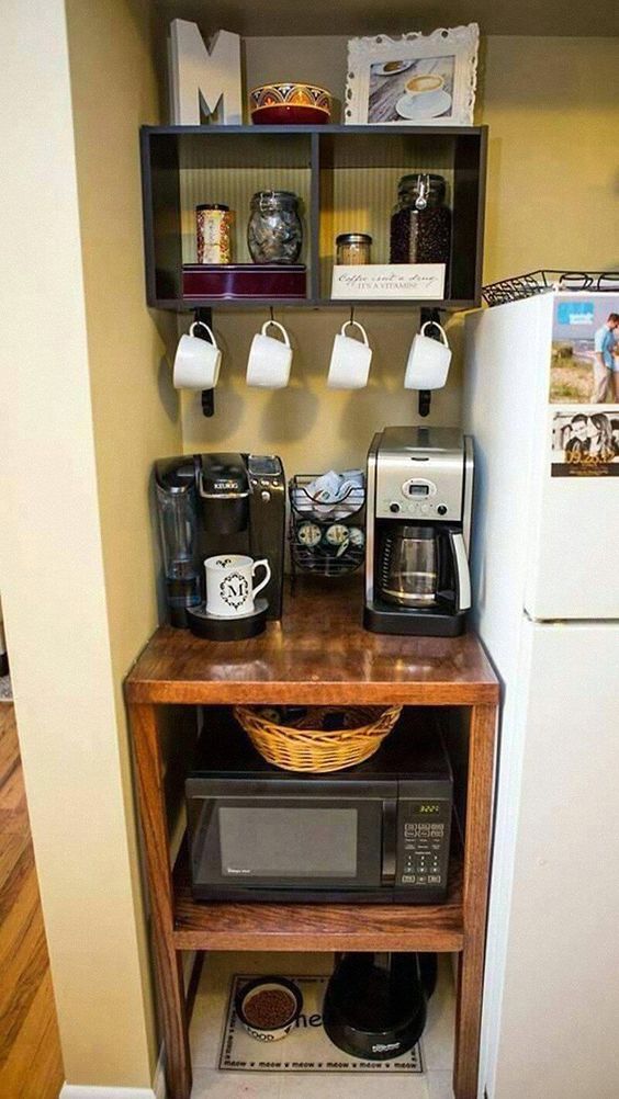 estacion de cafe en casa