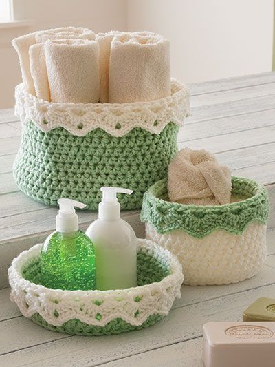 manualidades de crochet para baño