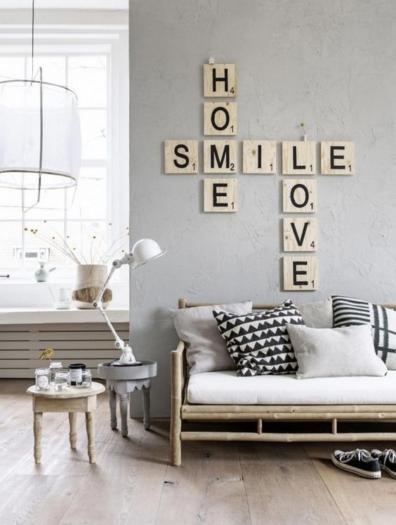 letras de madera para decorar paredes
