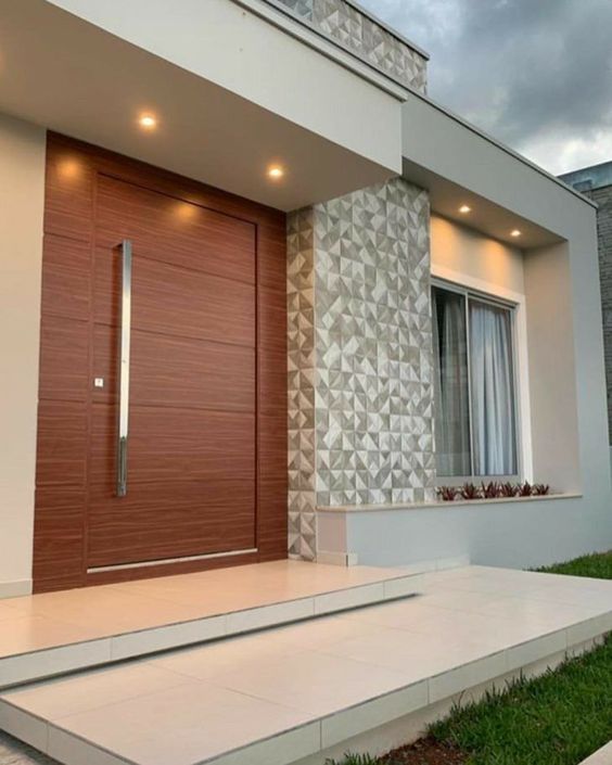 Como diseñar la entrada principal en casa: 30 Diseños de casas bonitas