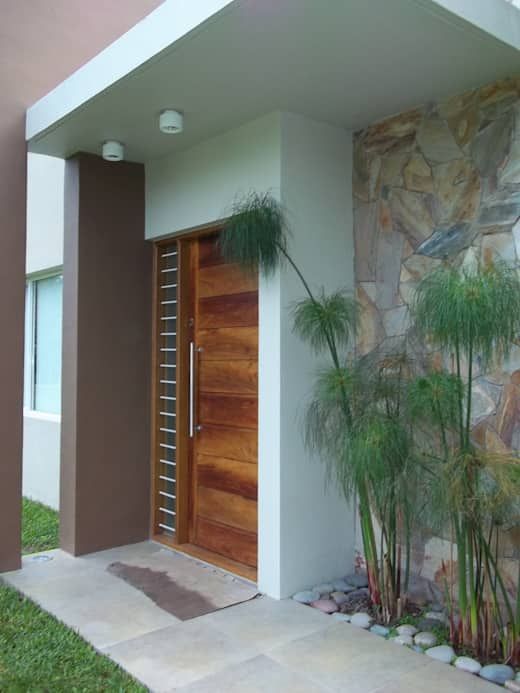 puerta principal de madera para la entrada
