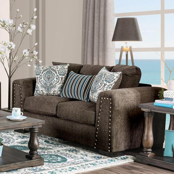 living room color marron