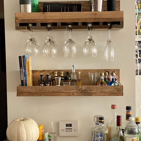mini bar de madera