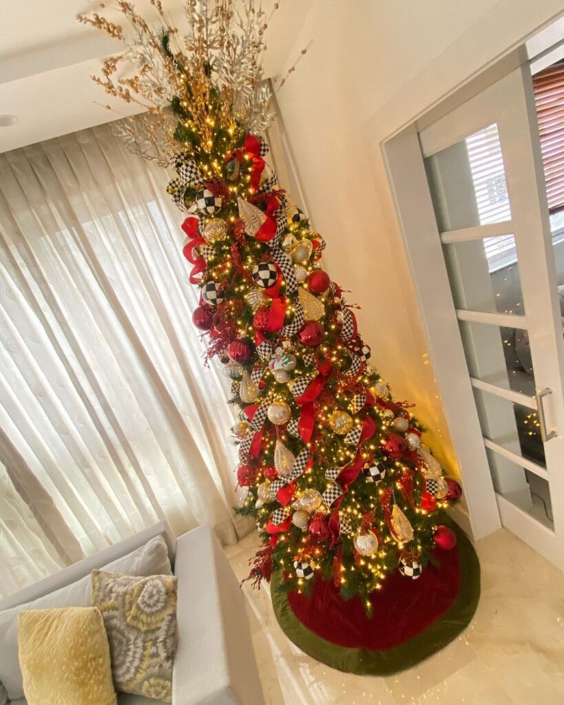 arbol de navidad dorado