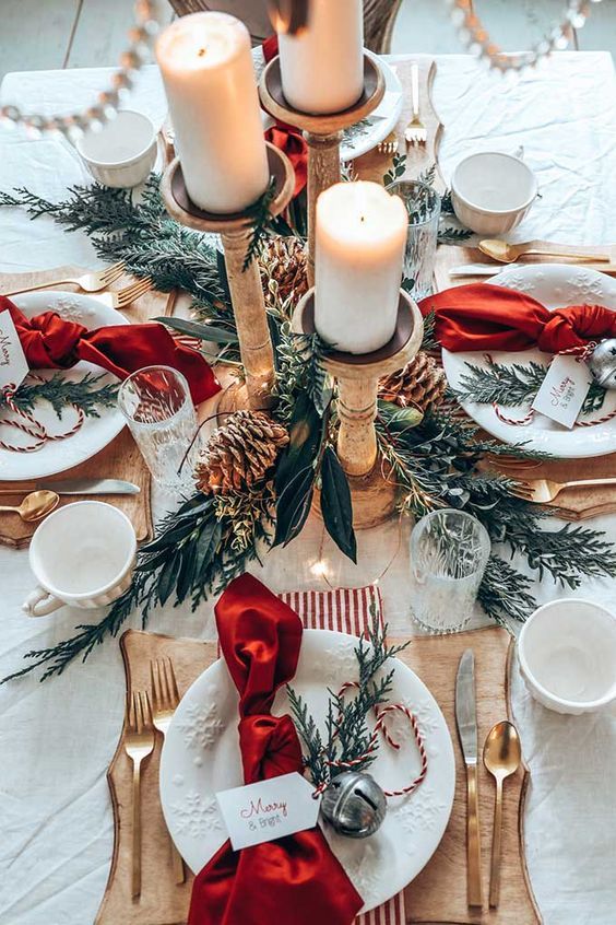 como decorar la mesa para navidad