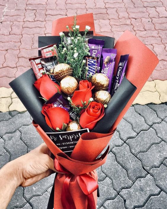 frascos decorados con chocolates