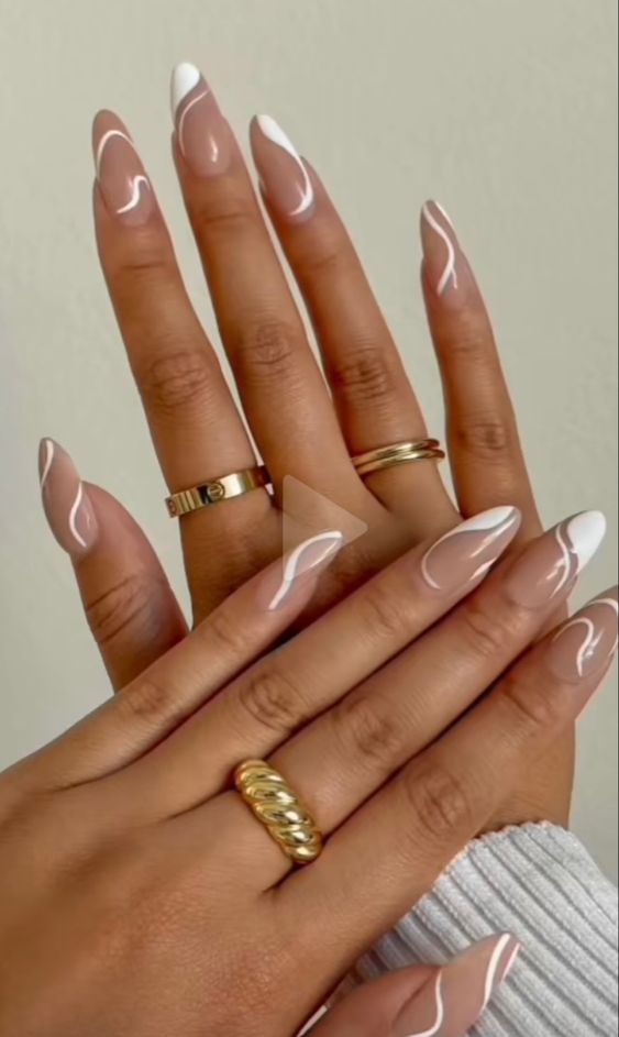 minimal nail art blancas