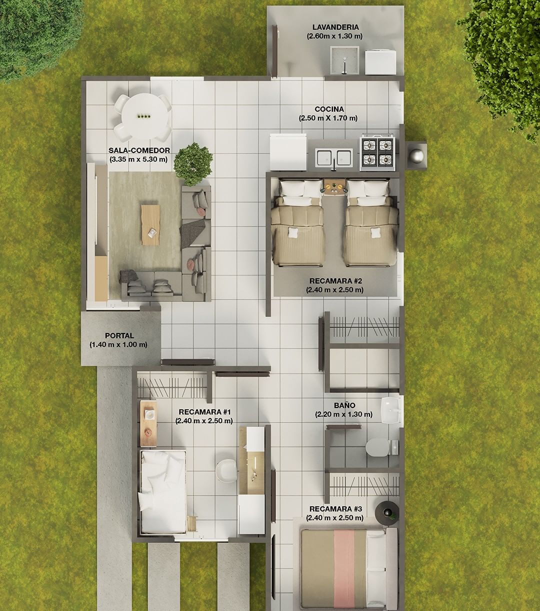 planos de casas de un piso modernas