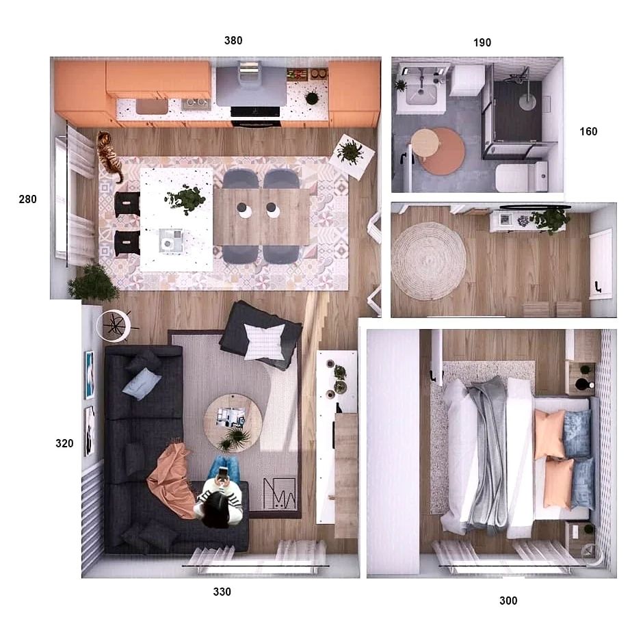 planos de casas de un piso modernas
