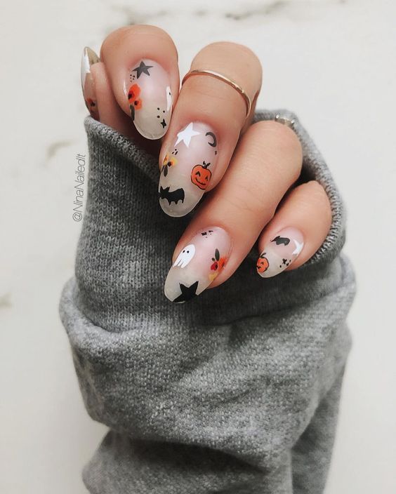 nails art de Halloween