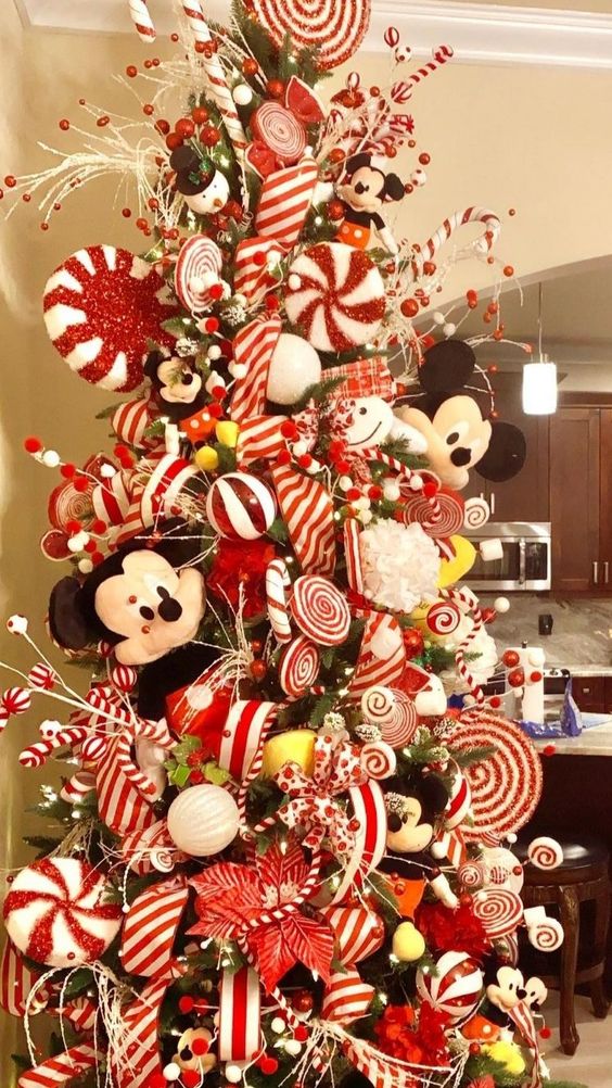 árbol en navidad con dulces