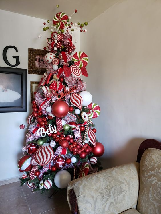caramelos navideños gigantes decoracion arbol de navidad
