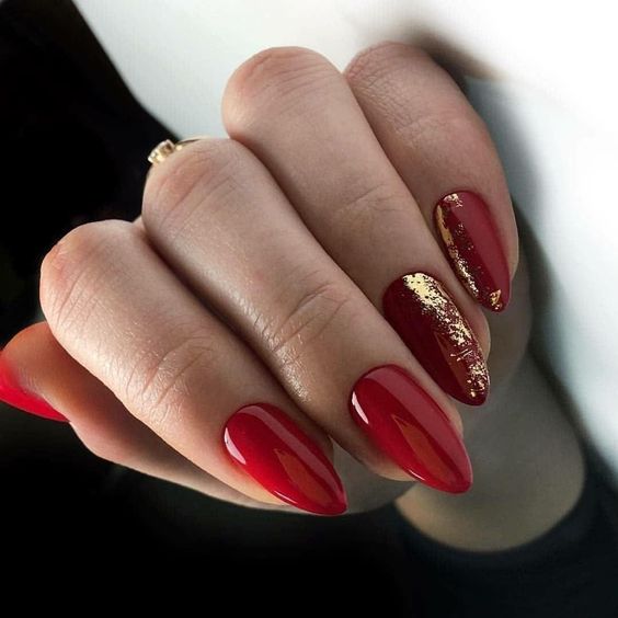 red nails navideñas