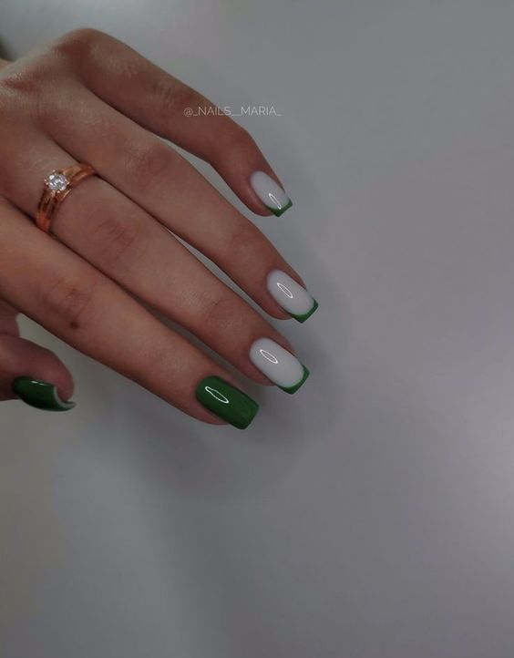 french nails verde
