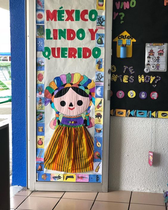puertas escolares muñeca mexicana