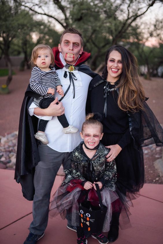 Disfraz de vampiro para familia