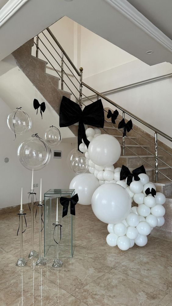 Decoración Coquette con globos 