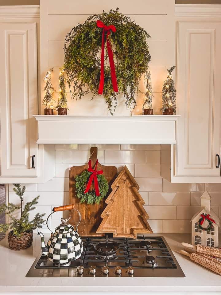 Decoración navideña en la cocina